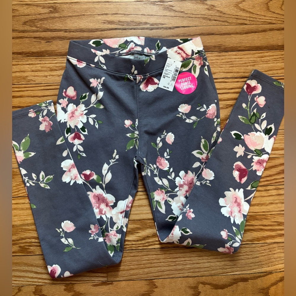 Childrens Place Floral Leggings NEW with tags size 10